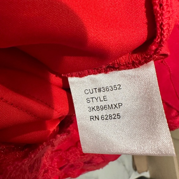 EUC Tadashi Shoji Embroidered Lace V-Neck Dress -4P - Picture 5 of 6